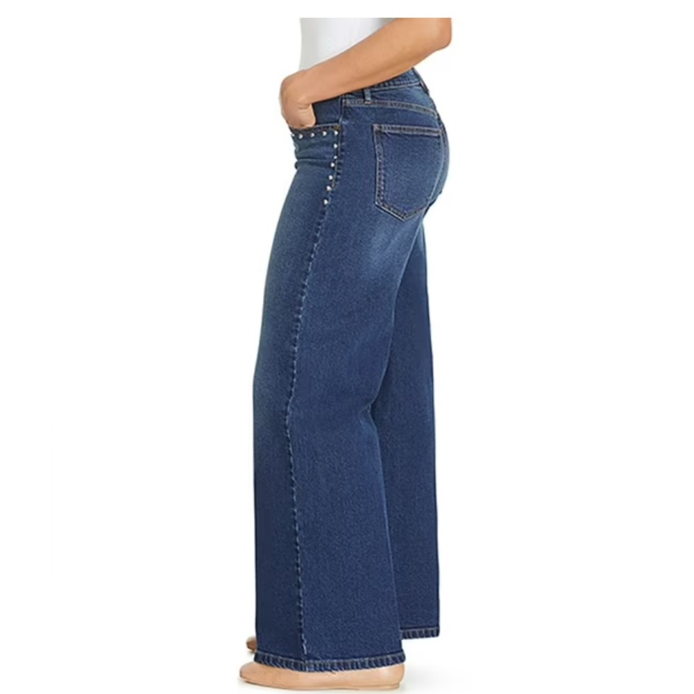 Nine West Dark Blue Flare Jeans - Picture 4 of 5